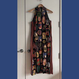 Farm Rio Mock Neck Sleeveless Dress